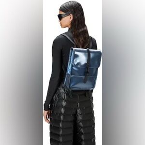 Rains Sonic Blue Backpack Water Resistant Micro